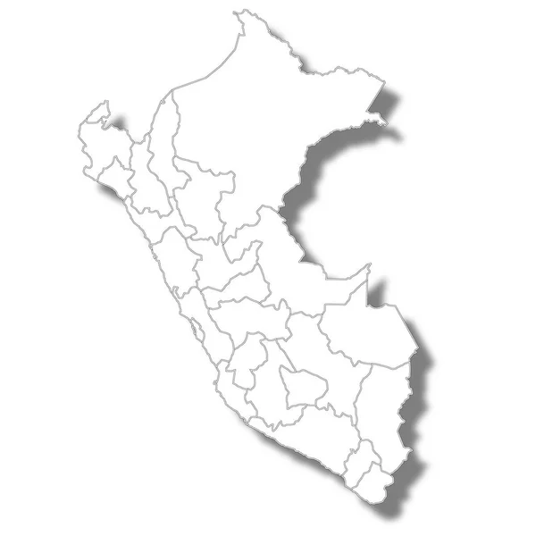 Perù Mappa Del Paese Icona — Vettoriale Stock