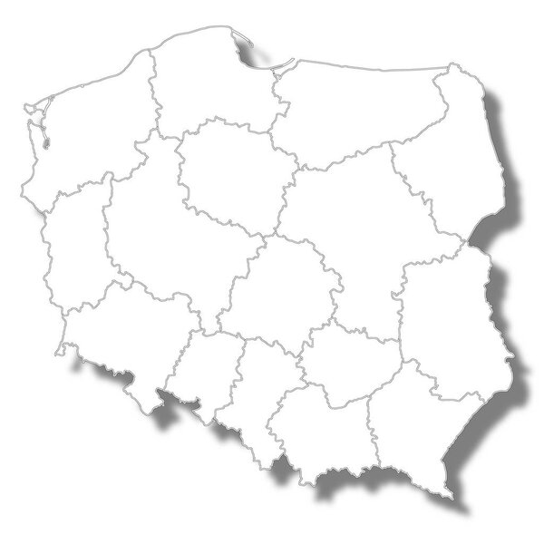 Poland country map icon