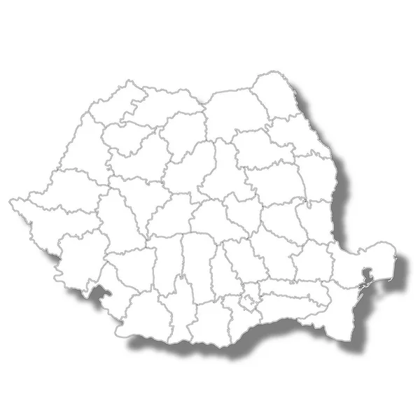 Roménia Ícone Mapa País — Vetor de Stock