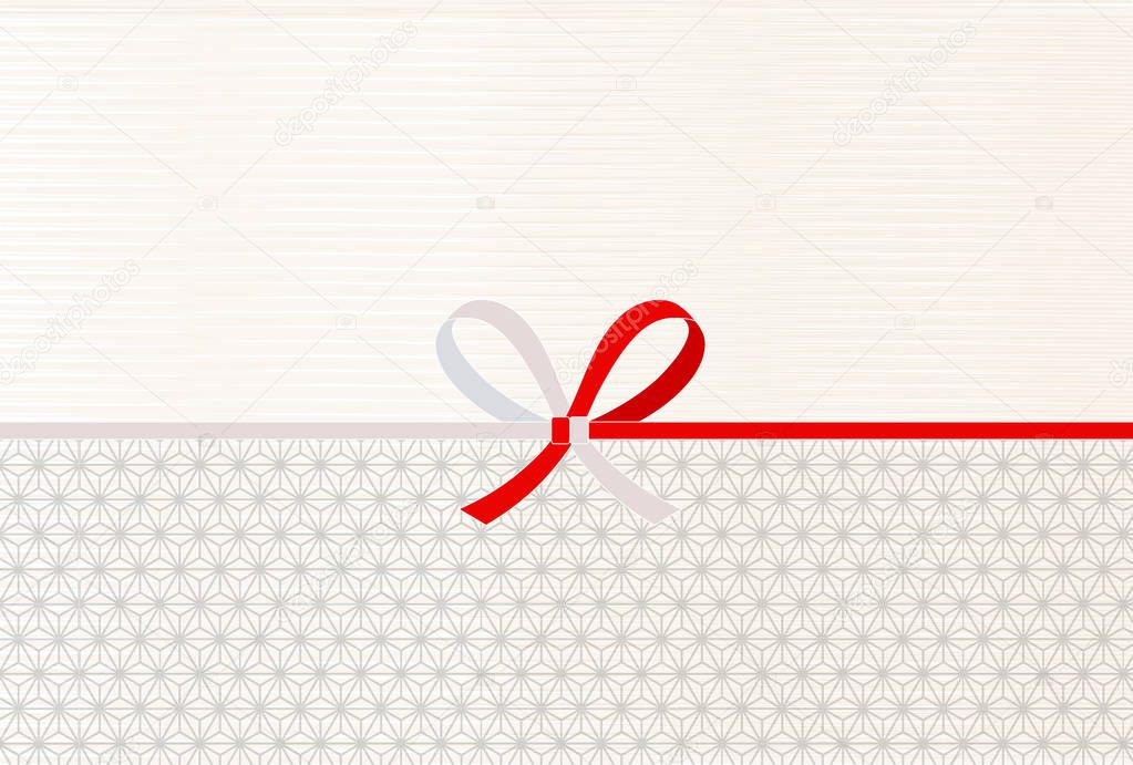 Red and White Japanese paper New Year's card background