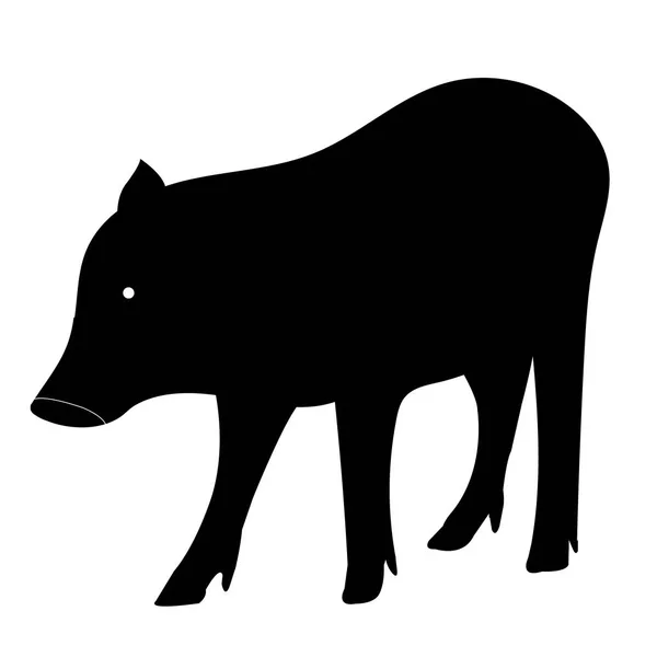 Sanglier Nouvel Icône Carte Icône Animale — Image vectorielle