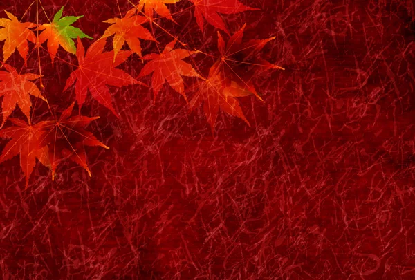 Otoño Hojas Arce Fondo Otoño — Vector de stock