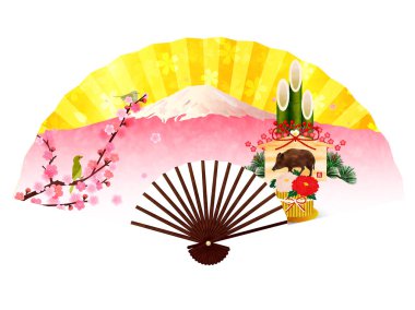 yaban domuzu yeni yıl kartı katlanır fan simge