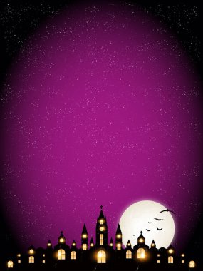 Cadılar Bayramı Castle sonbahar arka plan