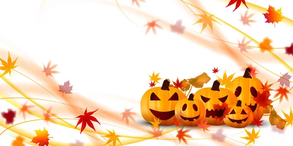 Halloween Dýně Podzimní Pozadí — Stockový vektor