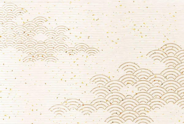 Хвиля Новорічні Листівки Японська Паперова Фону — стоковий вектор