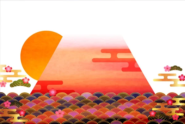 Fuji Carte Nouvel Icône Japon — Image vectorielle