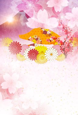 Yaban domuzu yeni yıl kartı Japon Kağıt arka plan