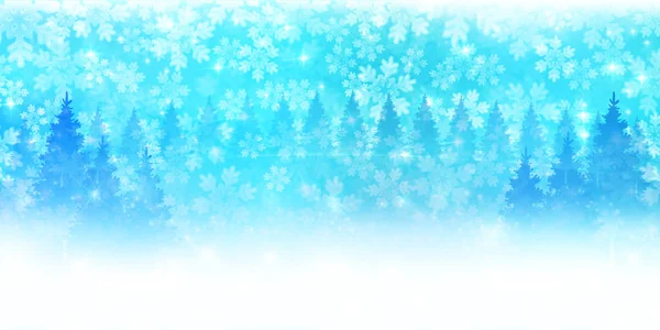 Christmas Snow Winter Achtergrond — Stockvector