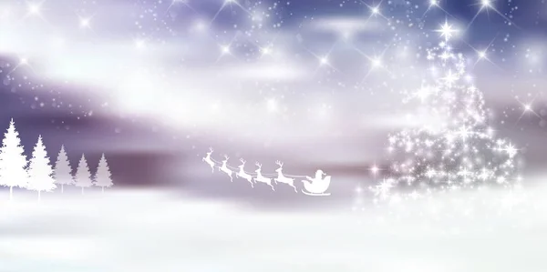 Noël Neige Hiver Fond — Image vectorielle