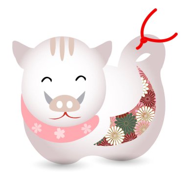 yaban domuzu yeni yıl kartı hayvan simgesi