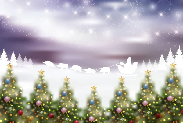 Wildschwein Neujahr Karte Weihnachten Hintergrund — Stockvektor