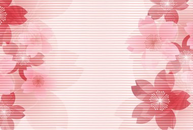 Yeni yıl kartı arka plan Sakura Japon kağıt