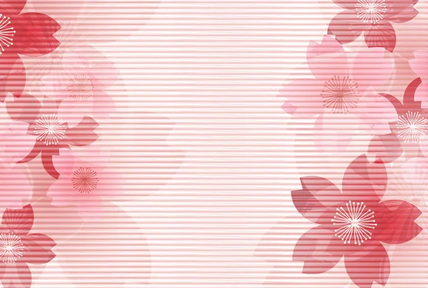 Sakura Papel Japonés Fondo Tarjeta Año Nuevo — Vector de stock