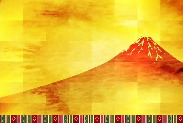 富士日本和紙新年のカード背景 — ストックベクタ