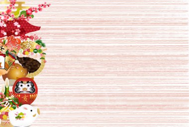 yaban domuzu yeni yıl kartı arka plan