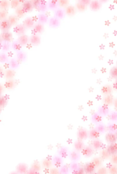Sakura Fiore Biglietto Auguri Sfondo — Vettoriale Stock