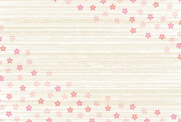 Sakura New Year Kort Japanska Papper Bakgrund — Stock vektor