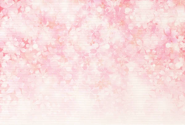 Flores Cerejeira Cartões Ano Novo Fundo Papel Japonês — Vetor de Stock