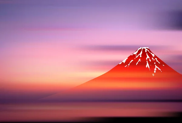 Fuji Japonca Yeni Yıl Kartı Arka Plan Kağıt — Stok Vektör