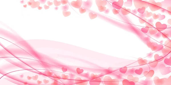 Αγίου Βαλεντίνου Καρδιά Ροζ Φόντο — Διανυσματικό Αρχείο