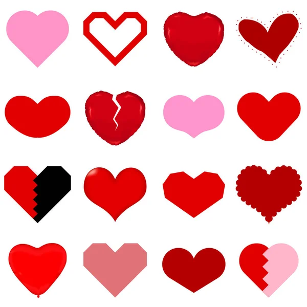 Valentine Heart Red Icon — Stock Vector