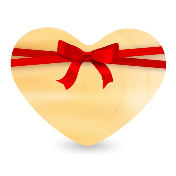 Corazón San Valentín Madera Grano Icono — Vector de stock