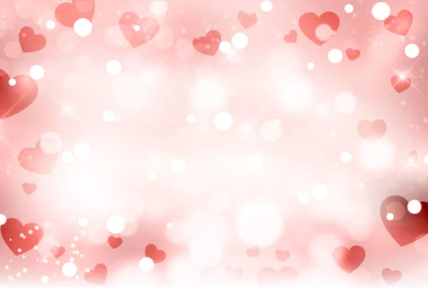Valentinstag Herz Winter Hintergrund — Stockvektor