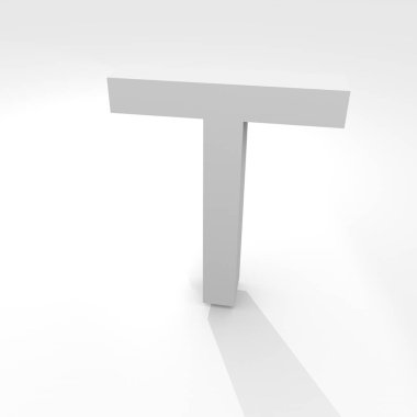 Alfabe karakteri üç boyutlu simgesi