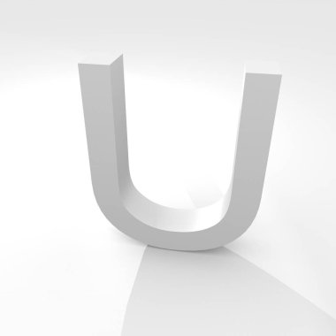 Alfabe karakteri üç boyutlu simgesi