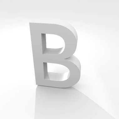 Alfabe karakteri üç boyutlu simgesi