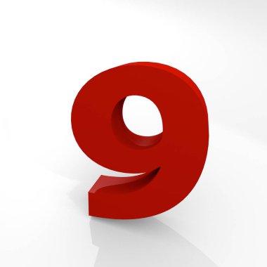 Sayısal karakter üç boyutlu simgesi