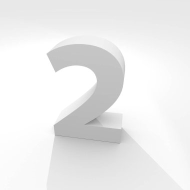 Sayısal karakter üç boyutlu simgesi