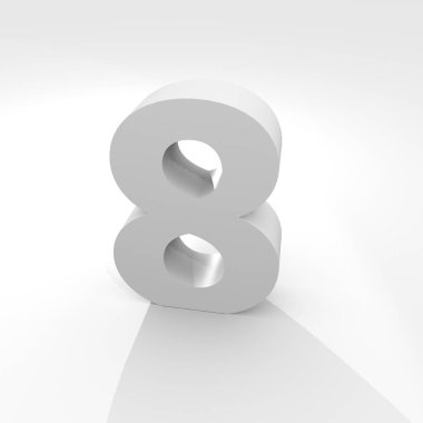 Sayısal karakter üç boyutlu simgesi