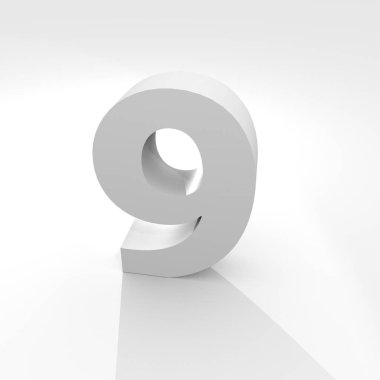 Sayısal karakter üç boyutlu simgesi