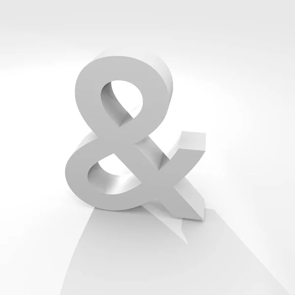 Símbolo Ícone Tridimensional Branco — Fotografia de Stock