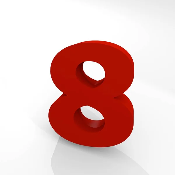 Numeral Character Three Dimensional Icon — Stock Photo, Image