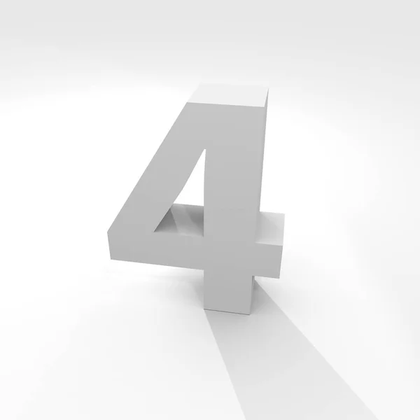 Numeral Character Three Dimensional Icon — Stock Photo, Image