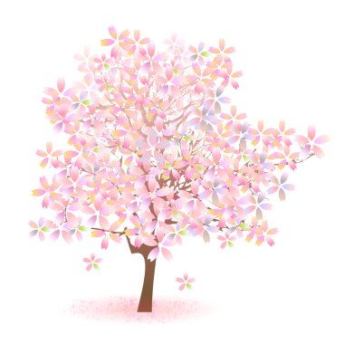 Kiraz çiçeği bahar çiçeği ikonu