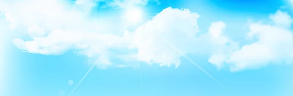 Sky Cloud Landscape Background — Stock Vector