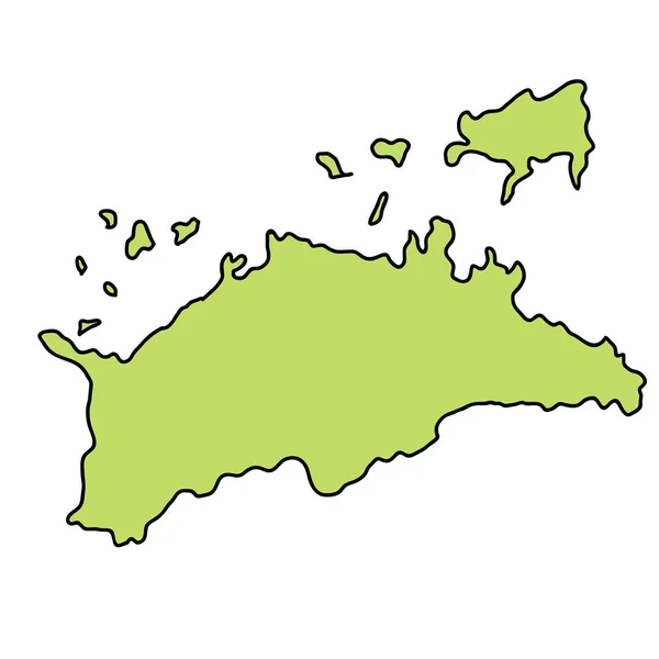 Kagawa Mapa Quadro Ícone —  Vetores de Stock