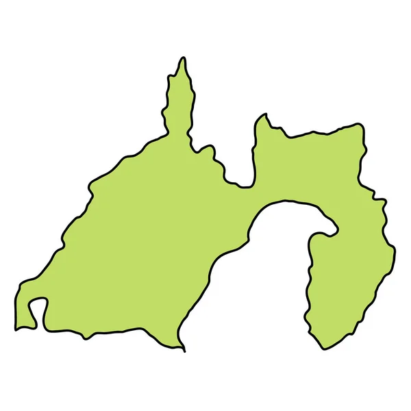 静岡地図フレーム アイコン — ストックベクタ