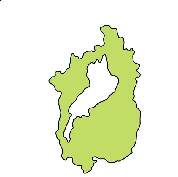 Ikona Rámečku Shiga Mapa — Stockový vektor