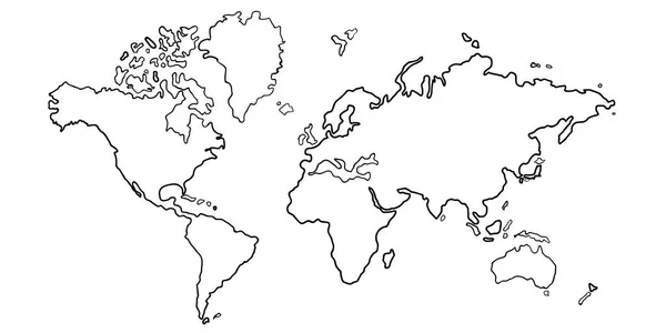 世界地図の大陸アイコン — ストックベクタ