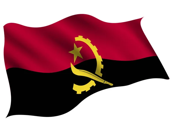 Angola Icono Bandera Del País — Vector de stock