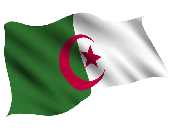 Algérie Icône Drapeau Pays — Image vectorielle