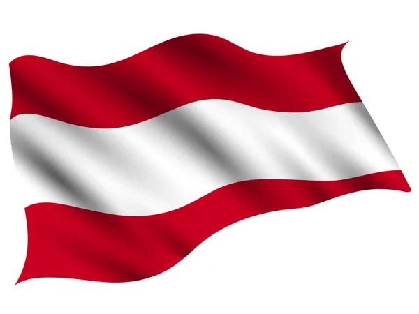 Het Pictogram Van Vlag Van Oostenrijk Land — Stockvector