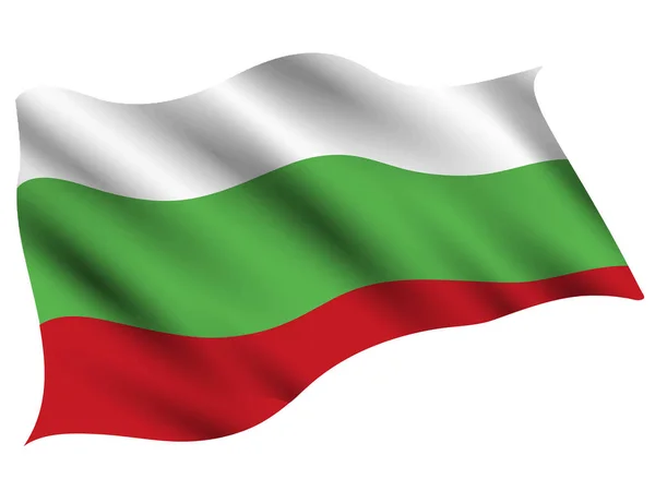 Ikona Flagi Kraju Bułgaria — Wektor stockowy