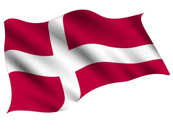 Danmark Land Flaggikonen — Stock vektor