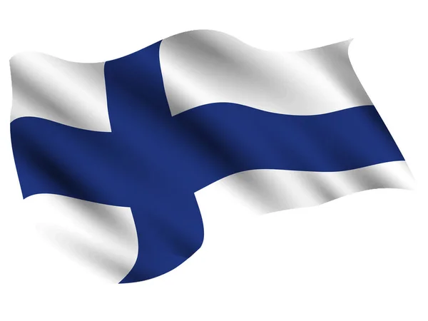 Finland Country Flag Icon — Stock Vector